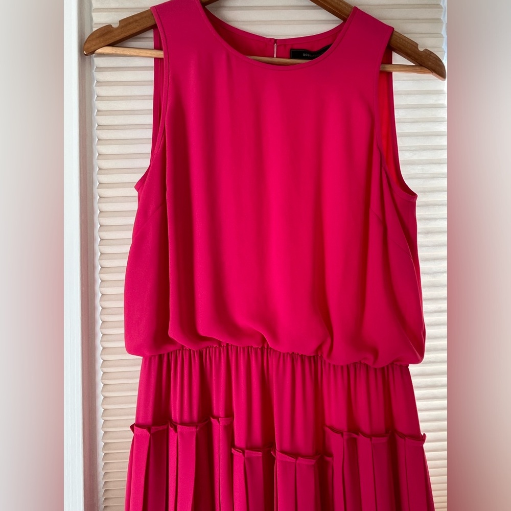 BCBG Jenine High-Slit Pleated Skirt Maxi Dress - Picture 2 of 12